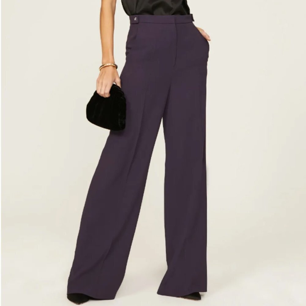 BOSS Tacilana Wide Leg Pants in purple size 0